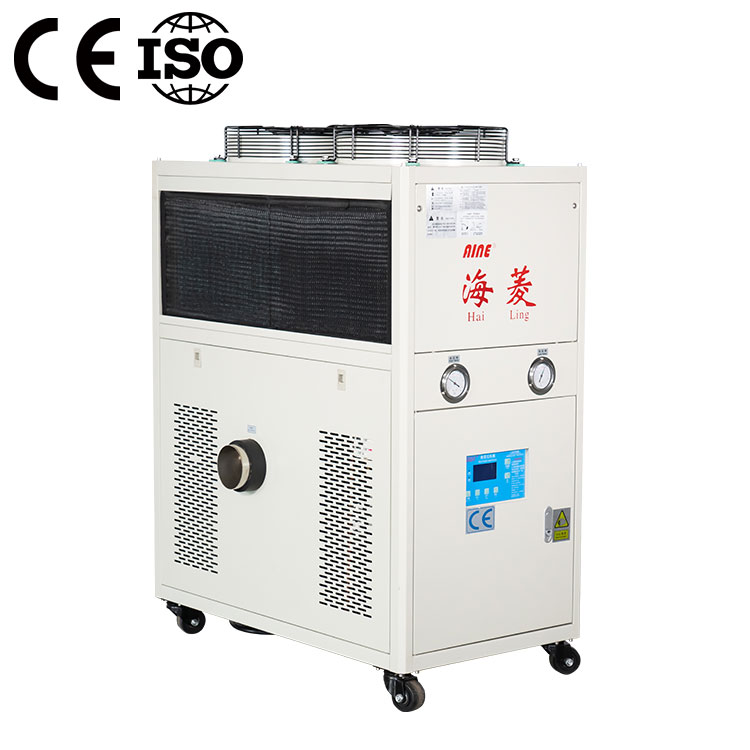 efficient brass sets corrugated aluminum fin industrial air chiller for  factory manufacture 