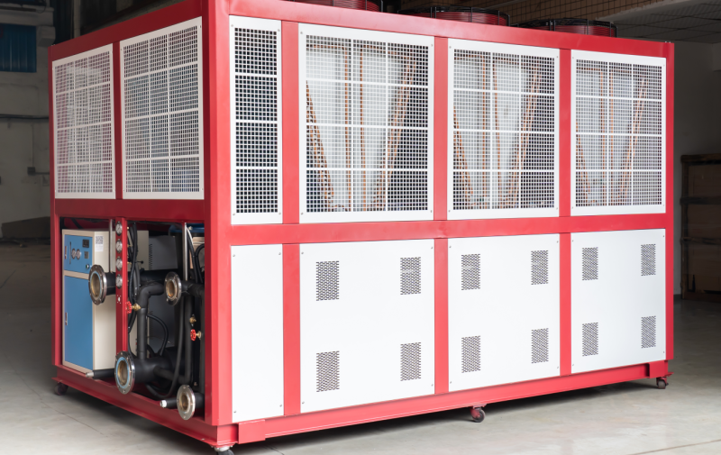 air cooled screw chiller in electronic factory