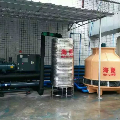 water cooled screw chiller with cooling tower